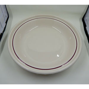 Longaberger Pottery Woven Traditions Heritage Red Pie Plate
